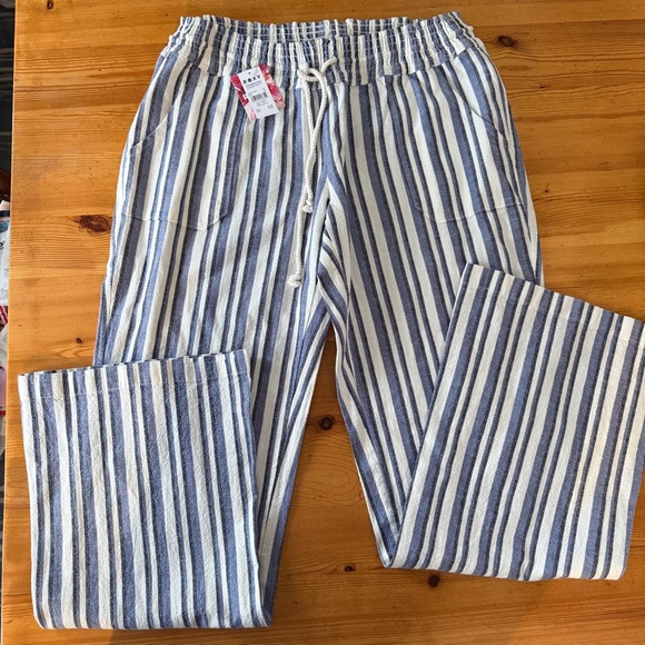 New Roxy Oceanside pants cotton linen beachy 
Surf Women XXL - Picture 8 of 8